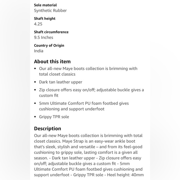 Clarks Womens Maye Strap Leather Ankle Booties -Sz 10 - Picture 8 of 8